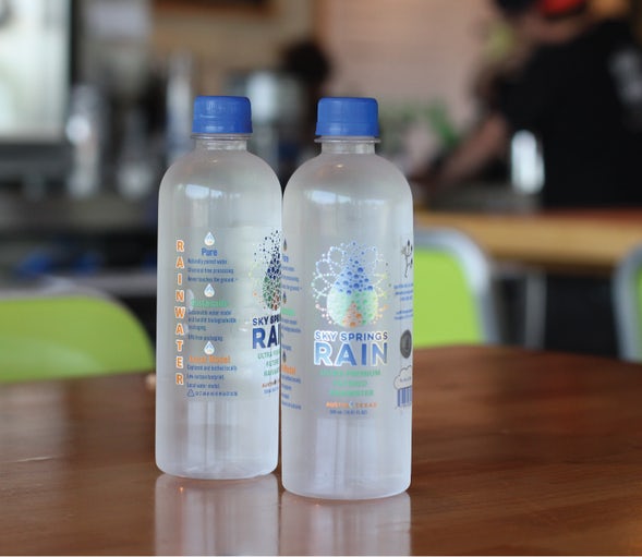 Bottled water.
