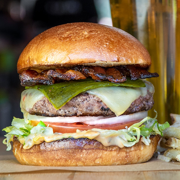Llano Poblano burger.