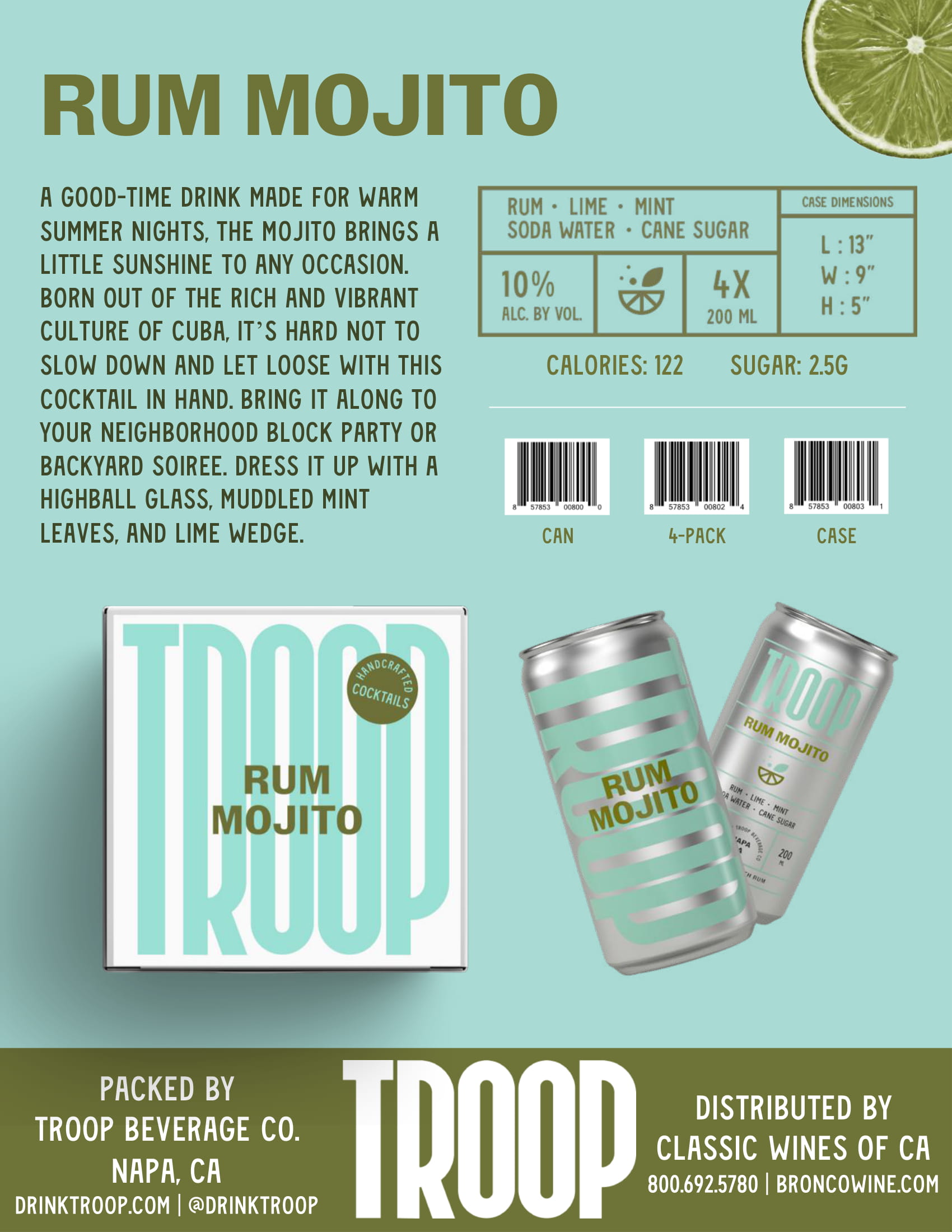 Troop Cocktails Trade Assets Classic Wines of California