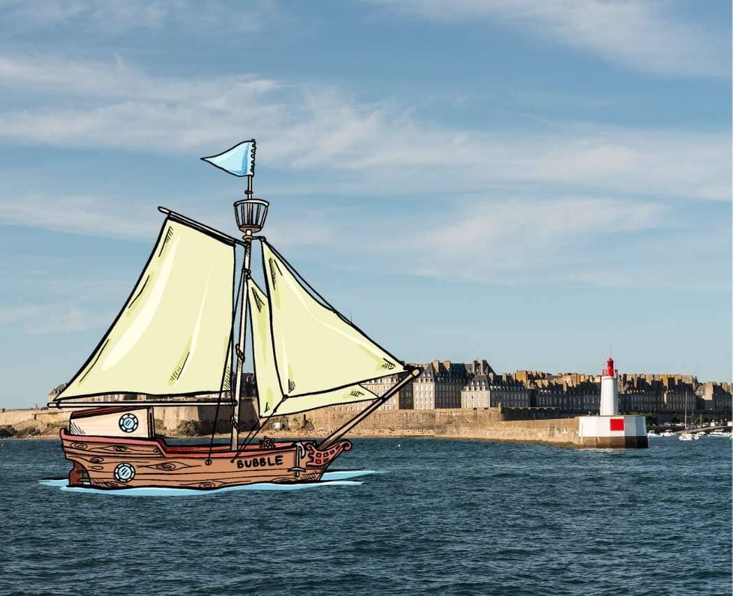Le Bubble dans le port de Saint-Malo