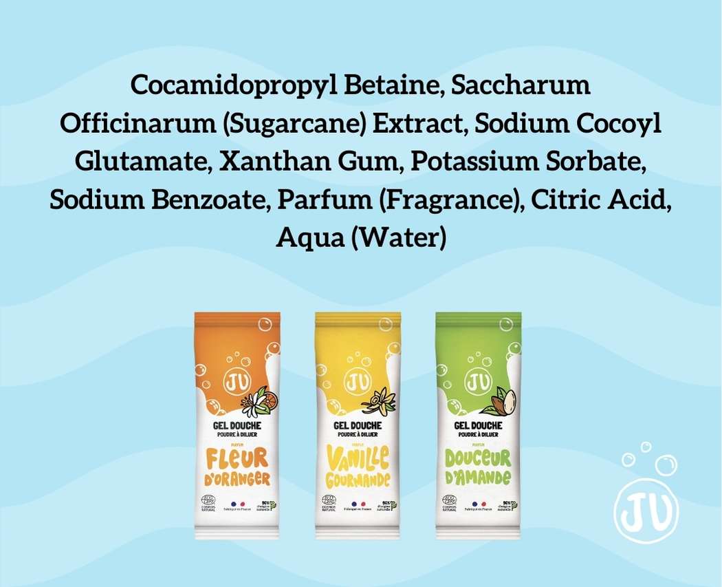 Liste INCI gel douche JU par Juliette