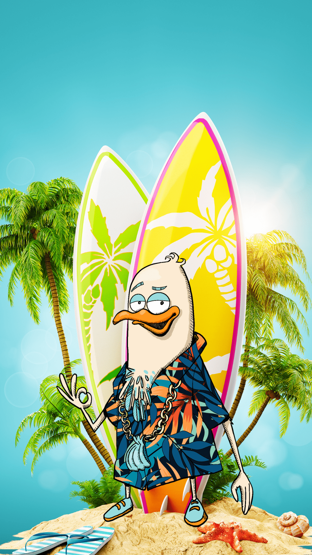 Fonds d'ecran ete planche de surf juliette
