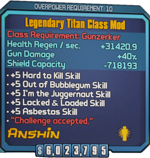 Legendary Titan (Salvador-BL2)