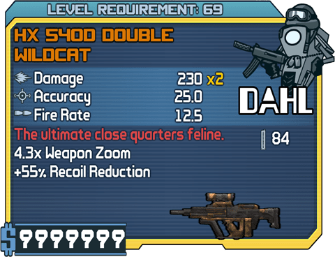 Wildcat • BL1 – Legendary SMG | Lootlemon