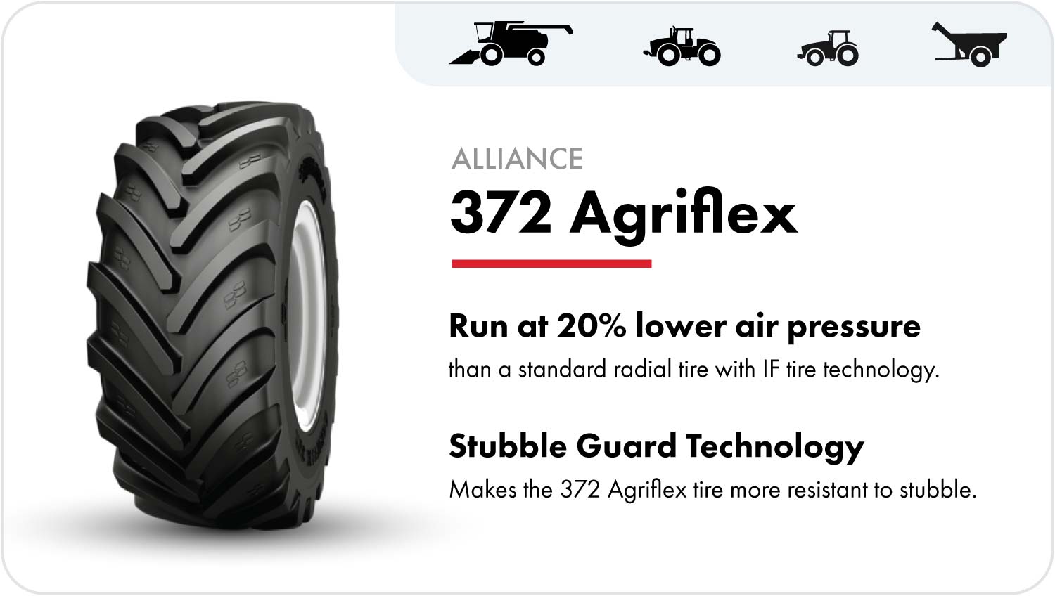 Alliance 372 Agriflex grain cart tire