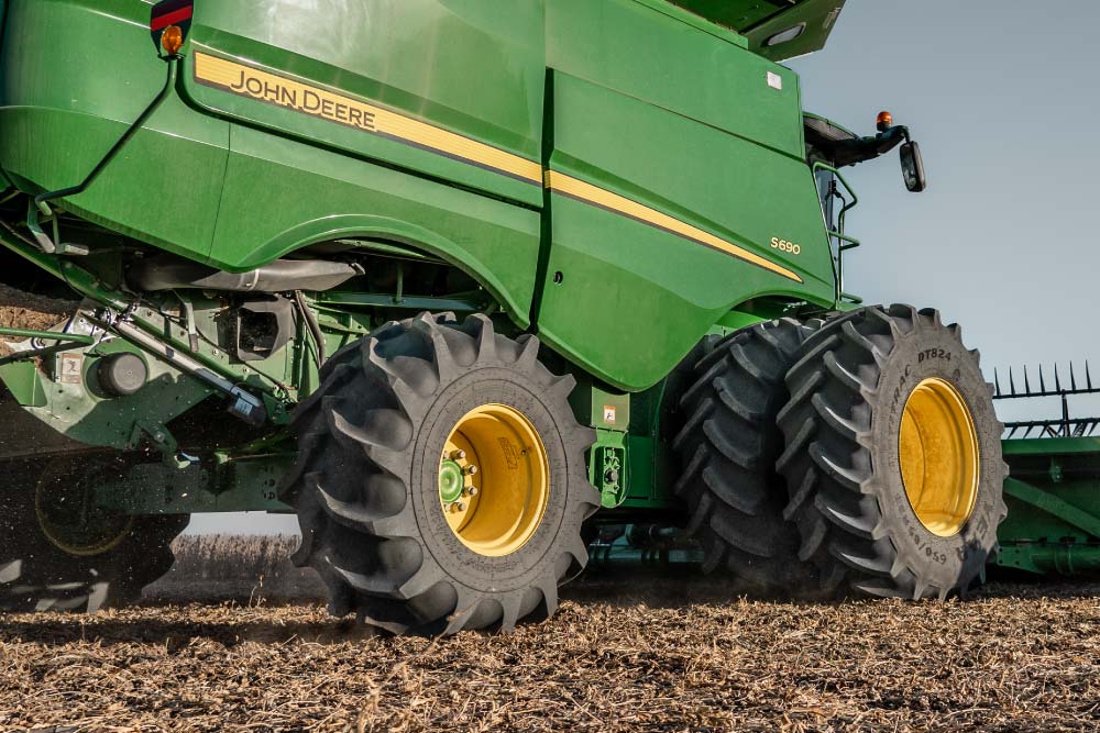 Combine With Rear Casters Choose Your Combine’s Rear Tires Wisely | PTK