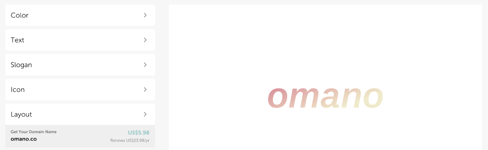 Namecheap's free logo generator