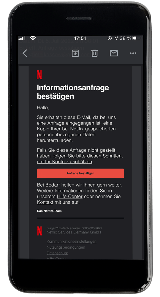 Anfrage bestätigen