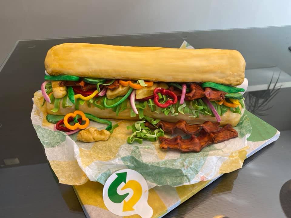 amazing sub sandwich cake