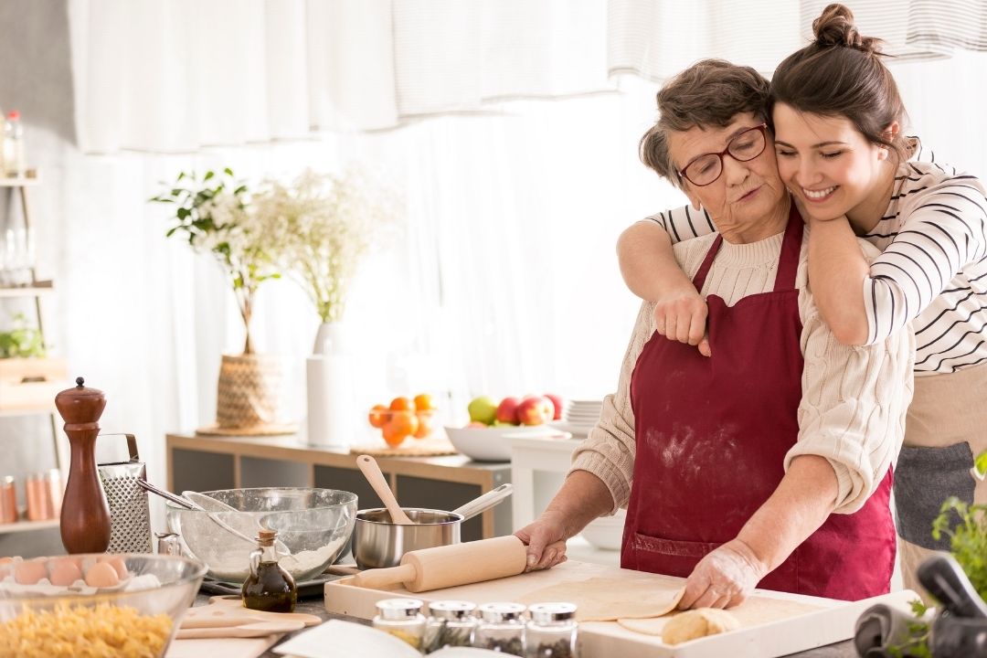 baking with grandma