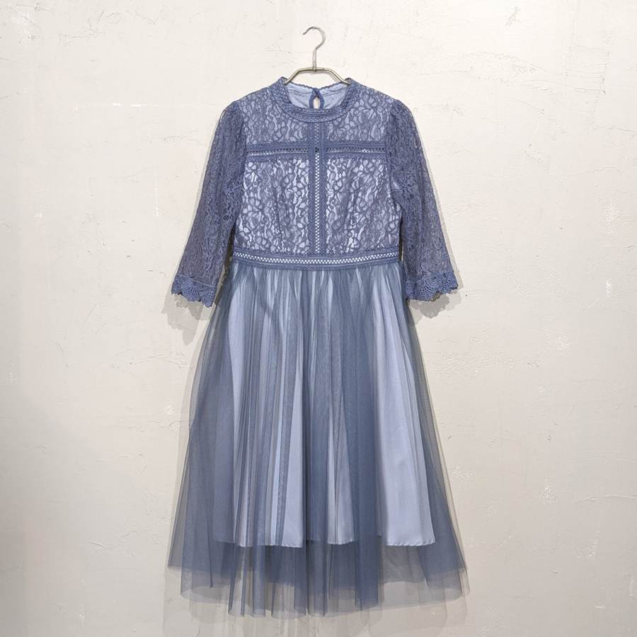 レースドレス七分袖