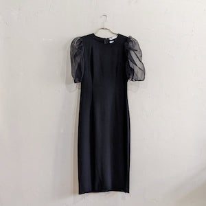 Zara ショルダーオープンワンピース M Freeサイズ ブラック Empty Dressy