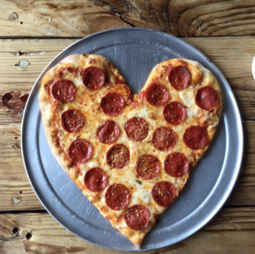 Heart-Shaped Pizza