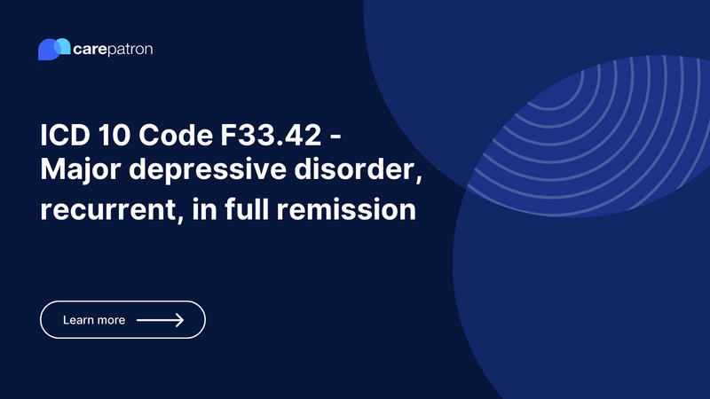 F33.42 – Major Depressive Disorder, Recurrent, in Full Remission | ICD ...