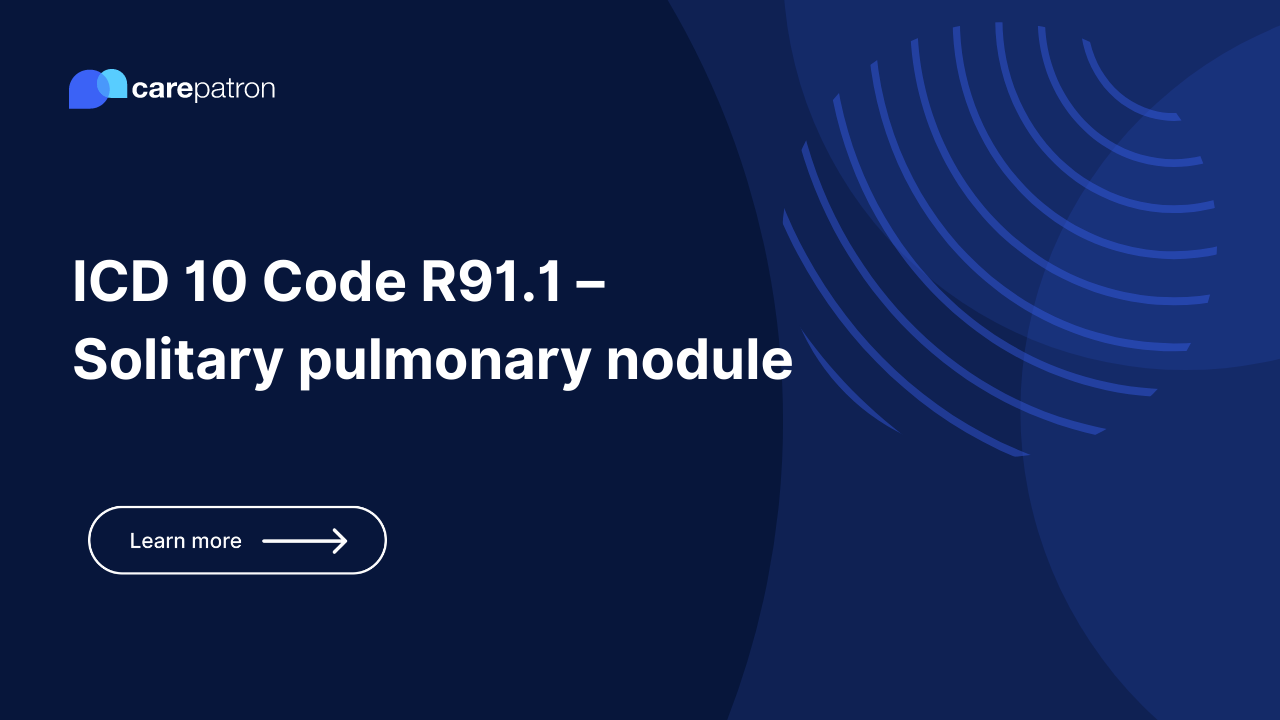 R91.1 Solitary pulmonary nodule ICD10CM