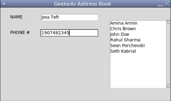 Python Game: Tkinter Address Book