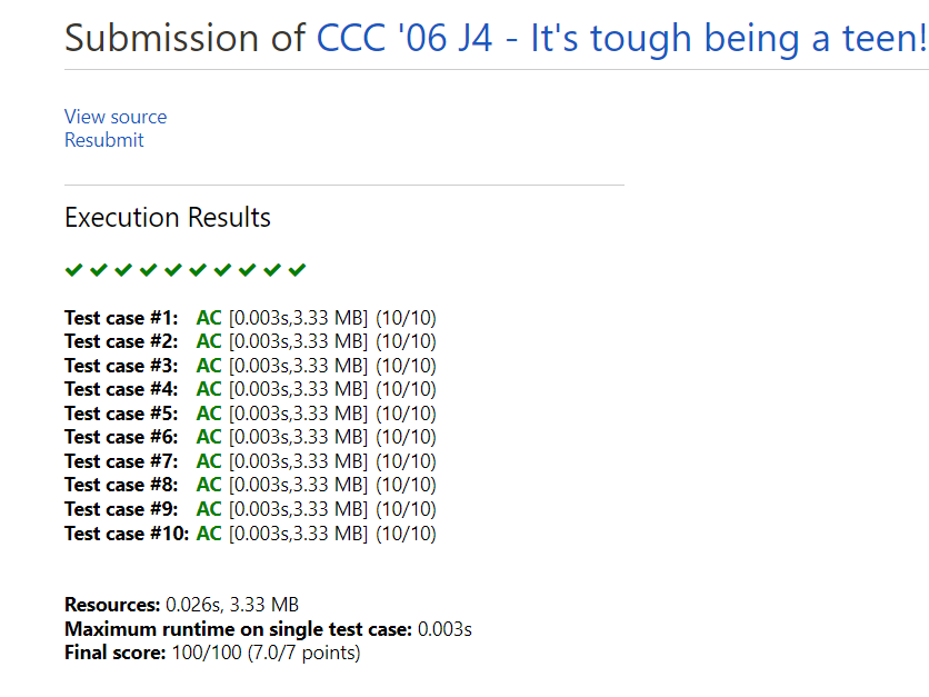 2006 CCC J4 result