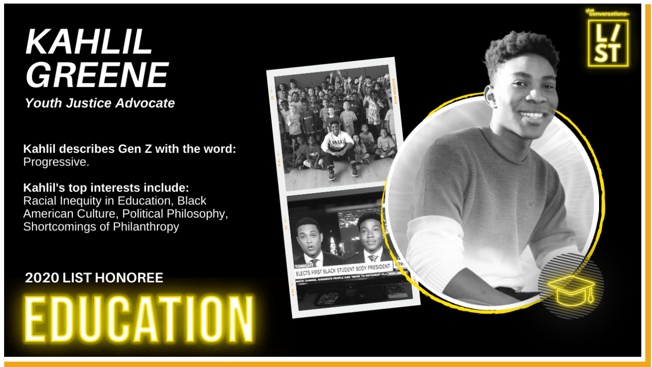 Kahlil Greene Education Honoree | The Conversationalist | Blog