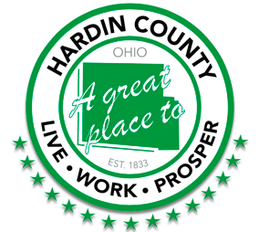 Hardin County Logo: A great place to Live, Work & Prosper