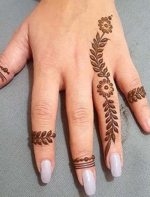 Simple Henna Finger Designs