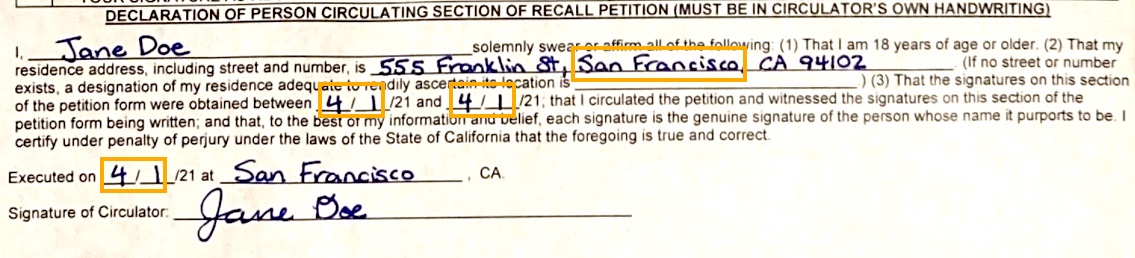 Write dates in THREE places.
Remember to include the city in your address.