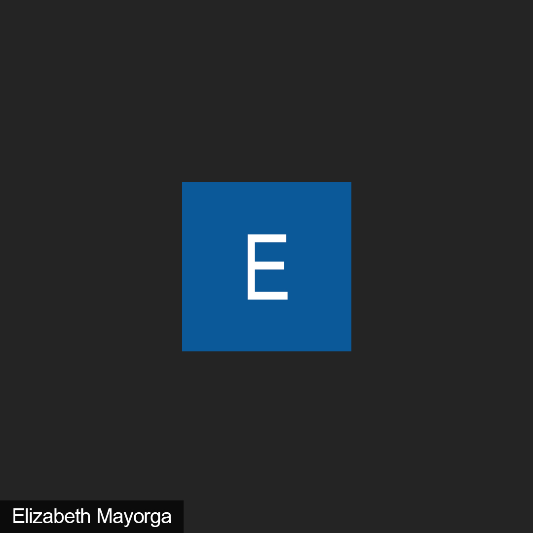 A black background with the letter "E" in the middle of a blue square.