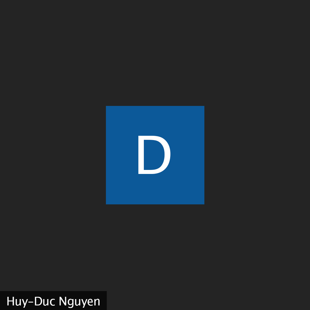 A black background with the letter "D" in a blue square.