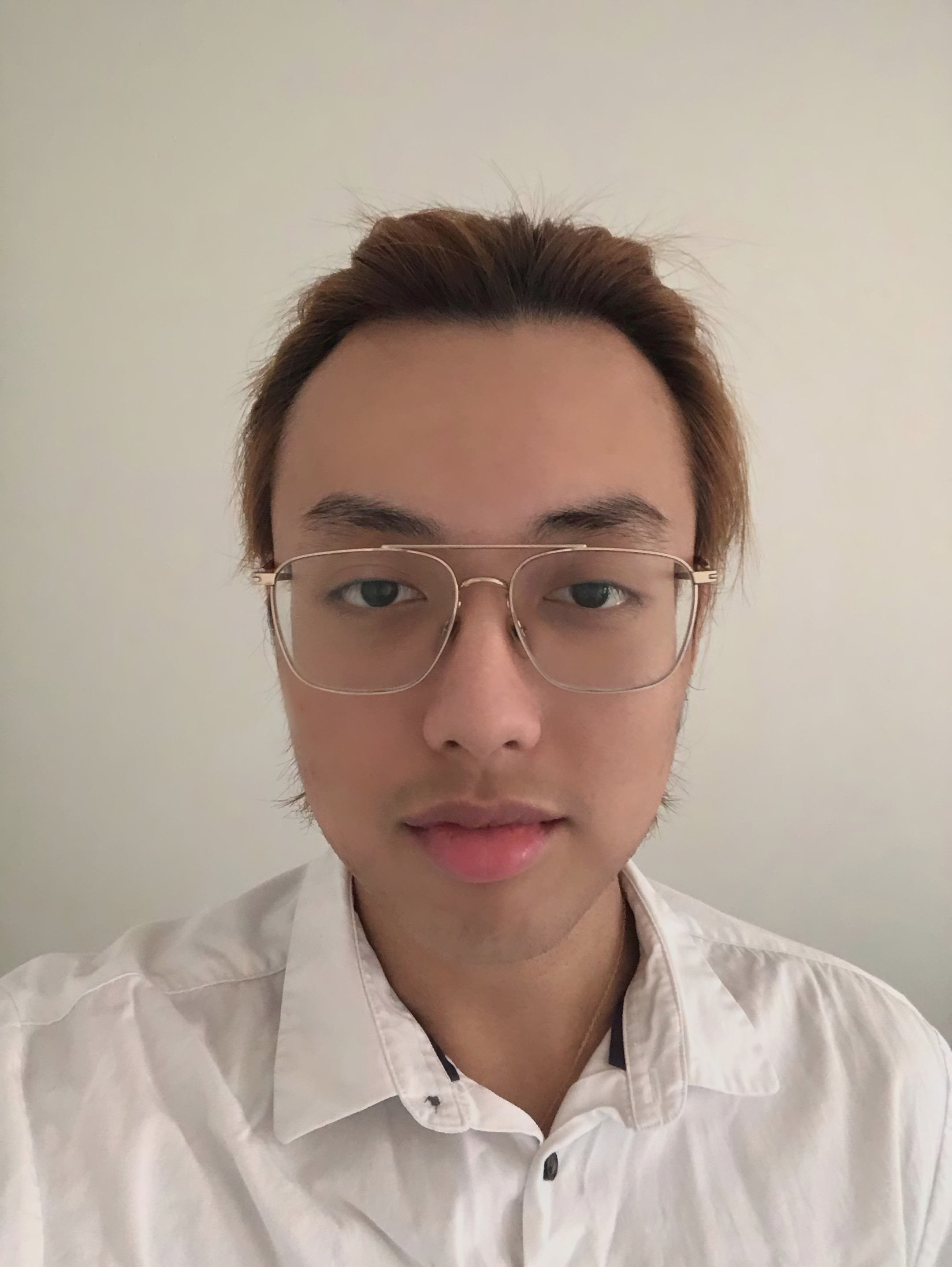 Picture of Dai Vu Dao posing for the camera, and wearing a white shirt