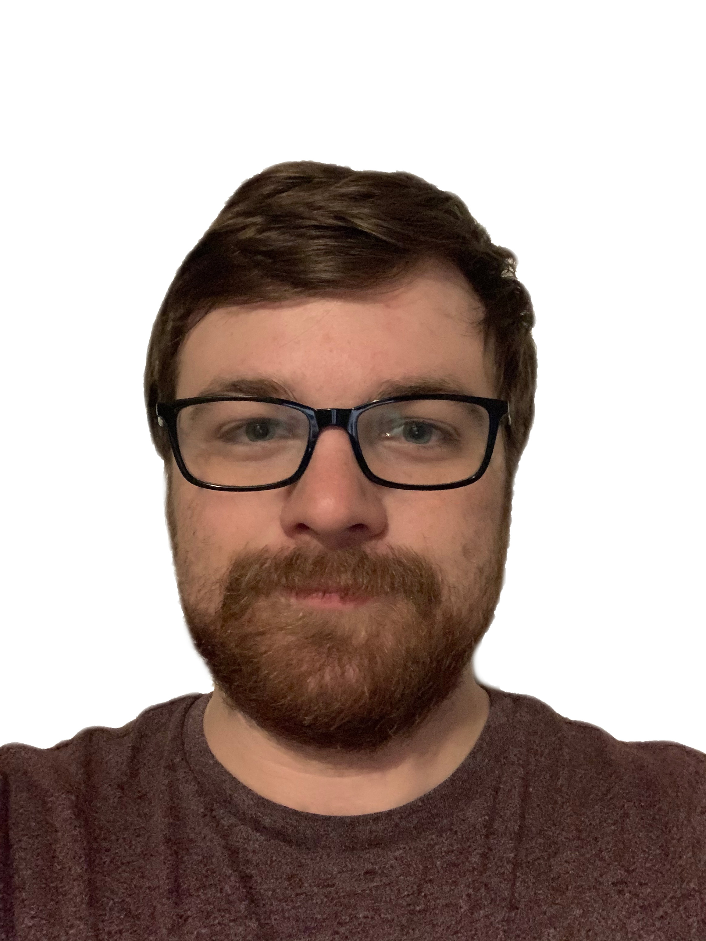 Portrait picture of Jake Hunter wearing a brown t-shirt