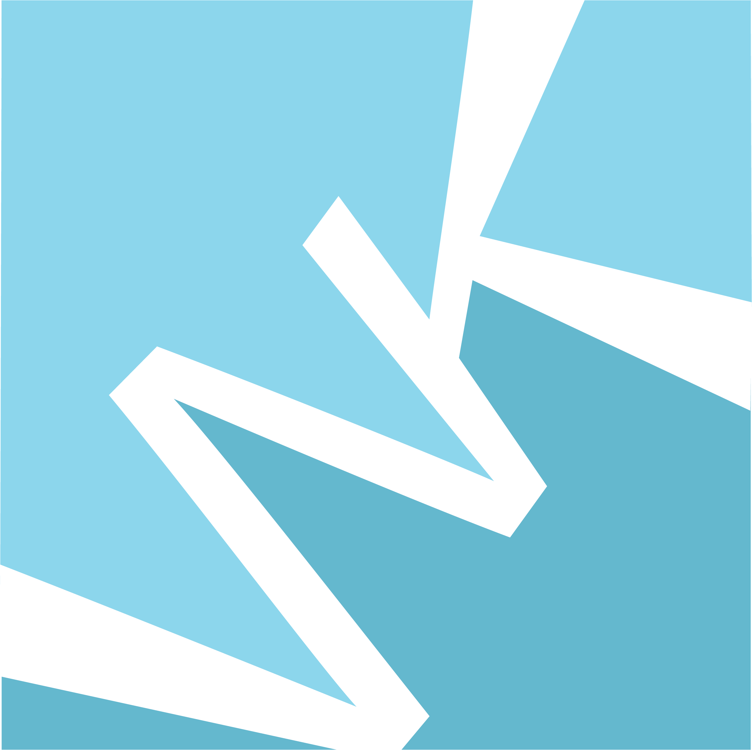 Wendy Kovacaj logo. Diagonal W and K in white on a blue background.