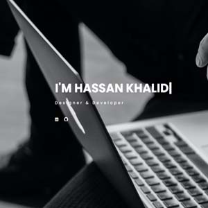 This is the screen shot of Hassan Khalid portfolio website.