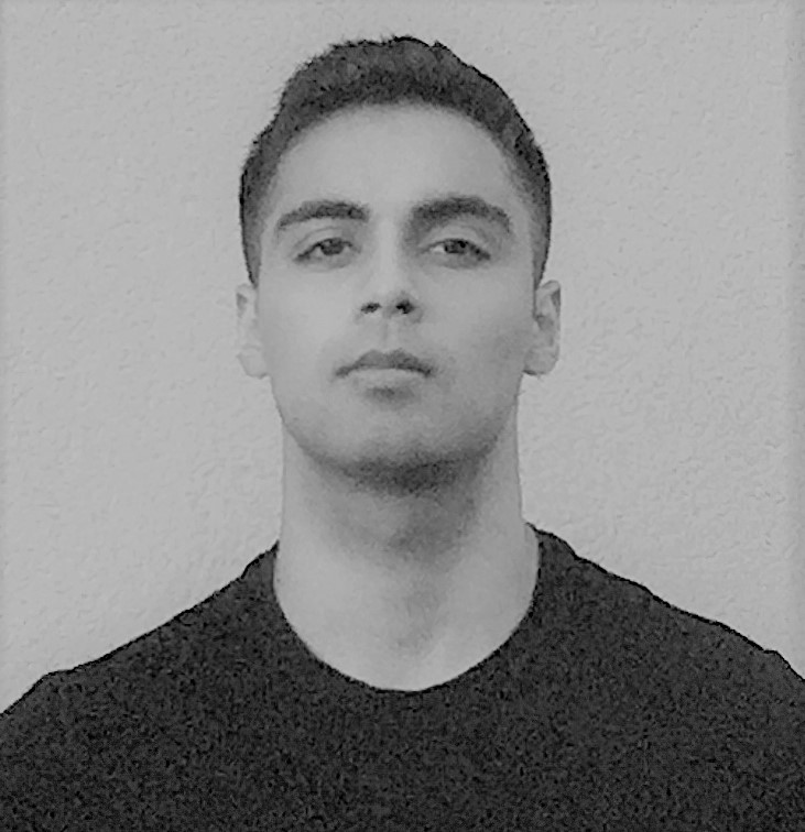 Black and White picture of Saqib