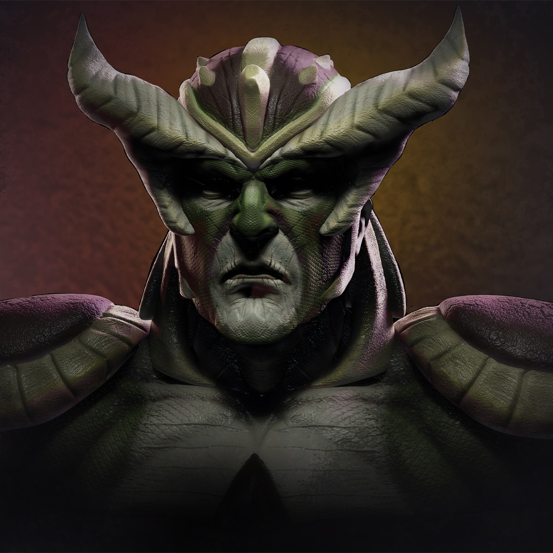 Zbrush sculpture of Mortal Kombat's Dragon King Onaga