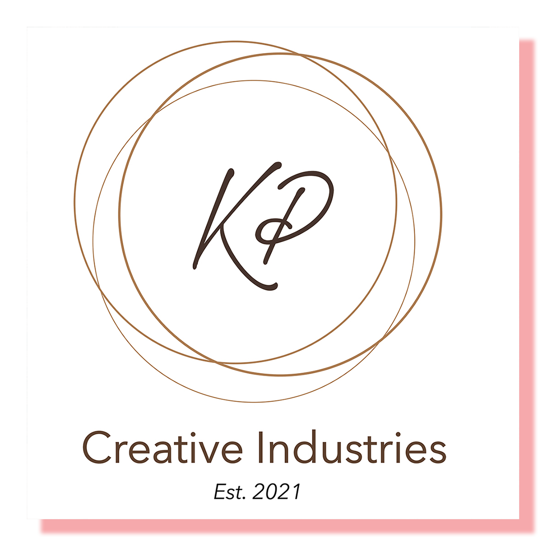 logo design with letters KP in a lossly drawn circle