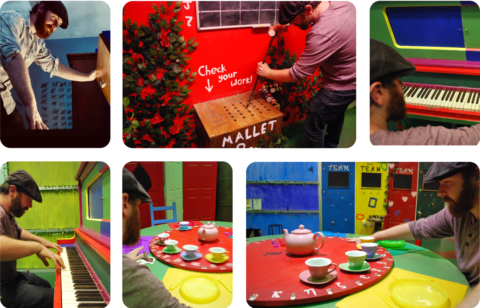 Escape the Mad Hatter participant in escape room