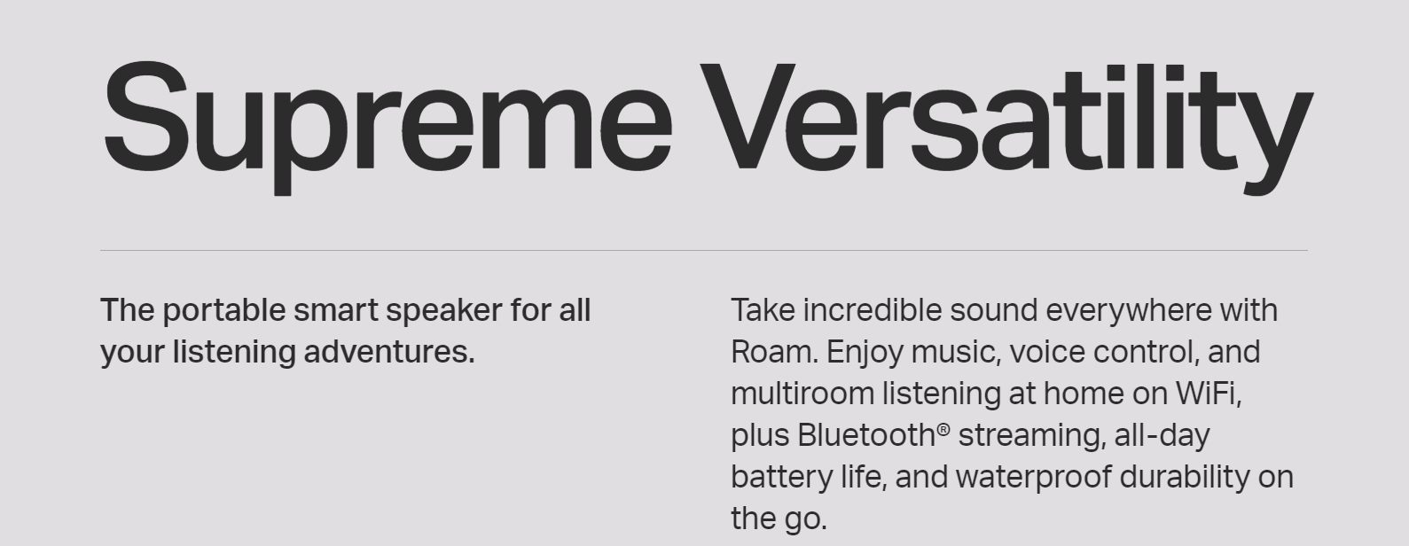 Sonos uses strategic fonts