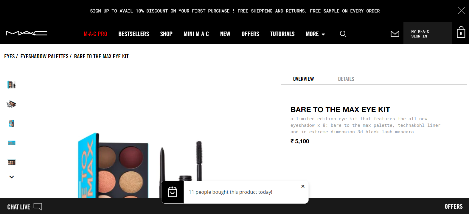 MAC Cosmetics drives product page conversions through gifting