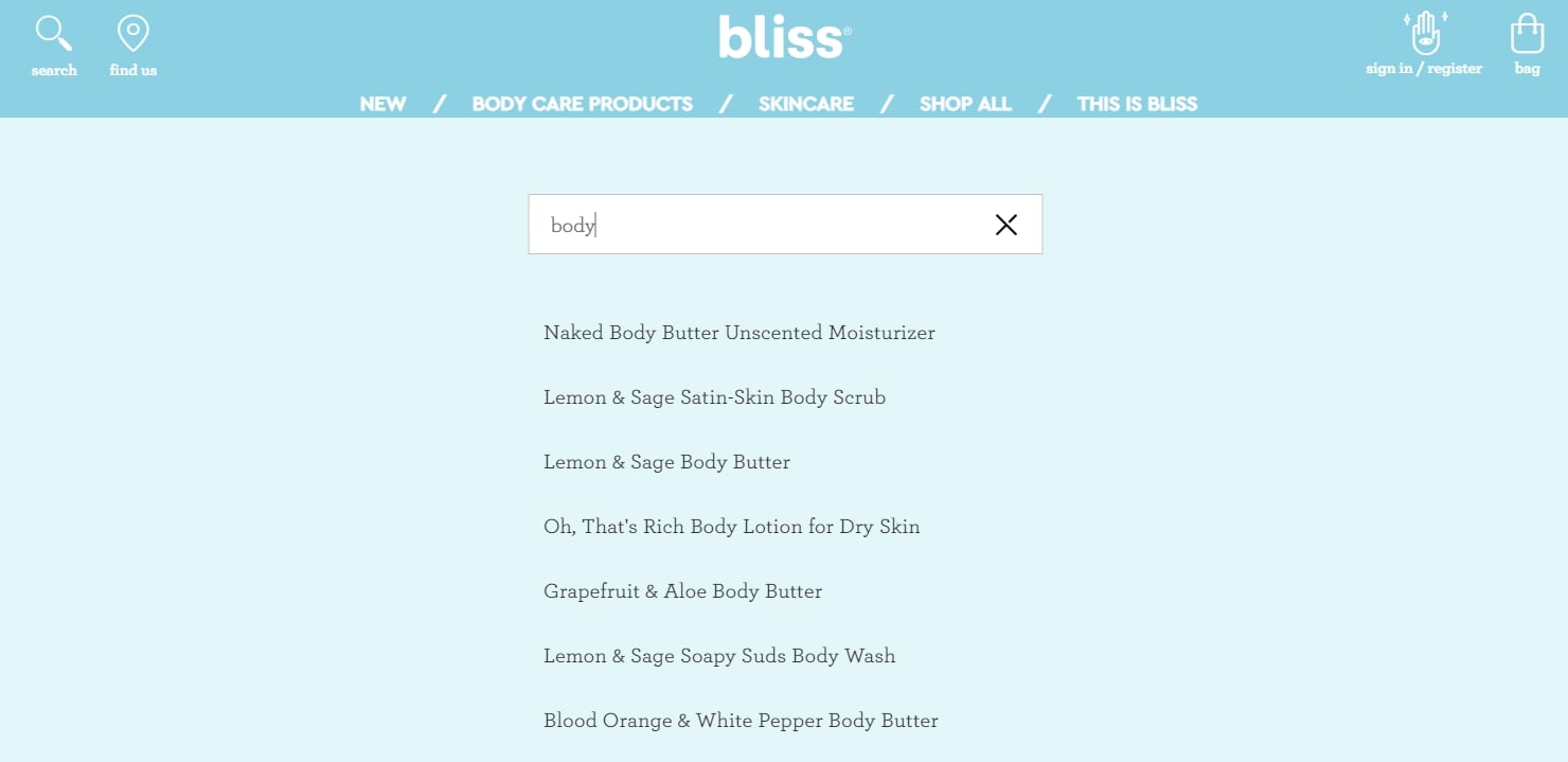 Autocomplete option in search button on a high-converting homepage