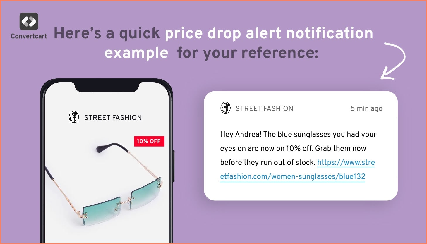 Price Drop Alert Push Notification template