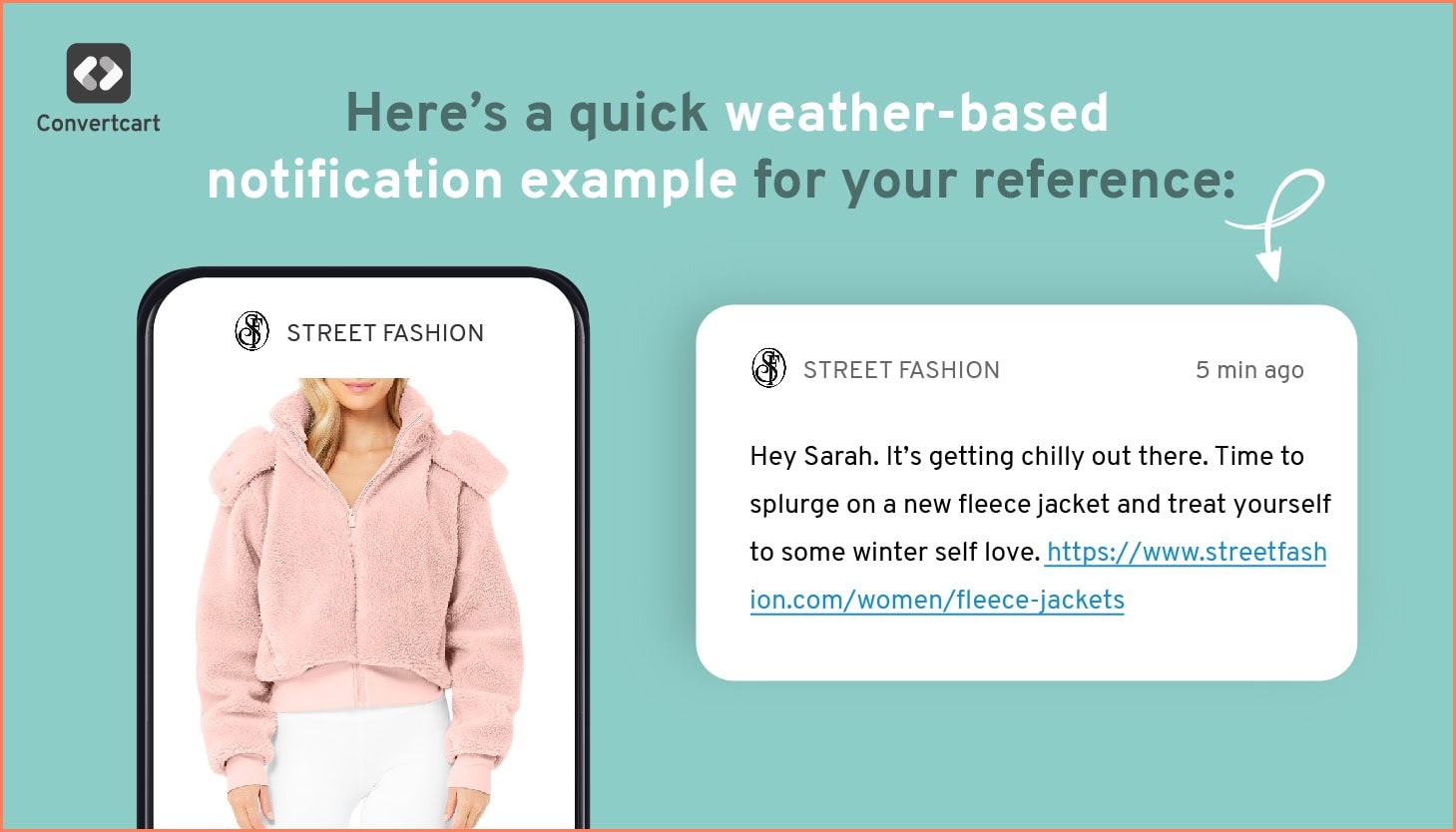 Weather based push notification example