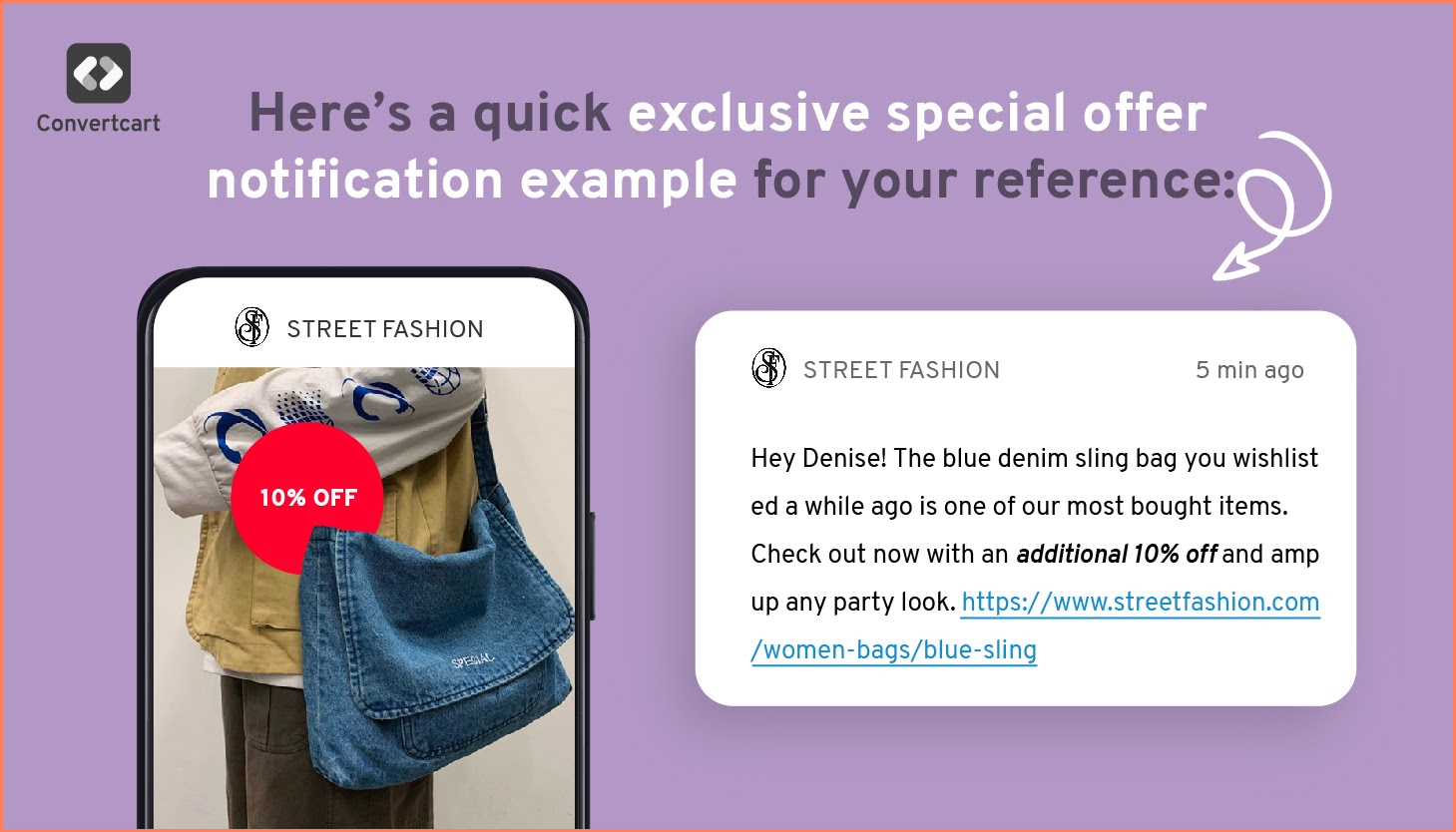 Special offer push notification template
