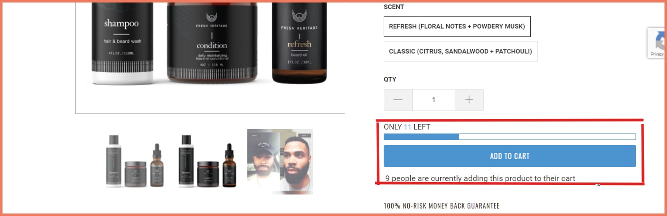 Fresh Heritage scarcity marketing example