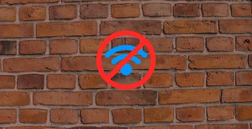 Des murs trop épais bloquent le wifi.