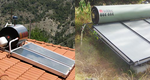Les panneaux solaires thermiques peuvent être installés en toiture ou au sol.