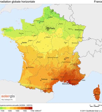 La rentabilité de vos panneaux solaires dépend de votre taux d'ensoleillement