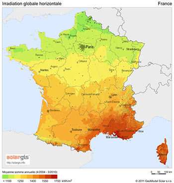 Prenez en compte l'ensoleillement de votre région