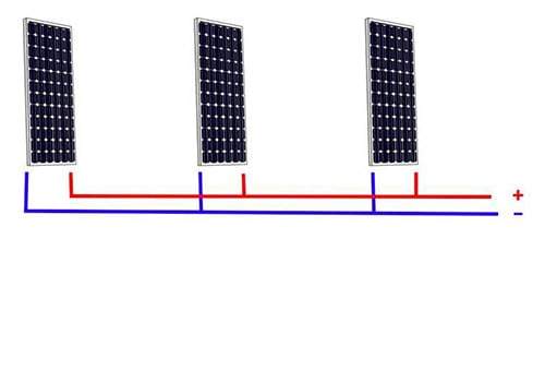 Les panneaux solaires montés en parallèle doivent tous avoir les mêmes tensions