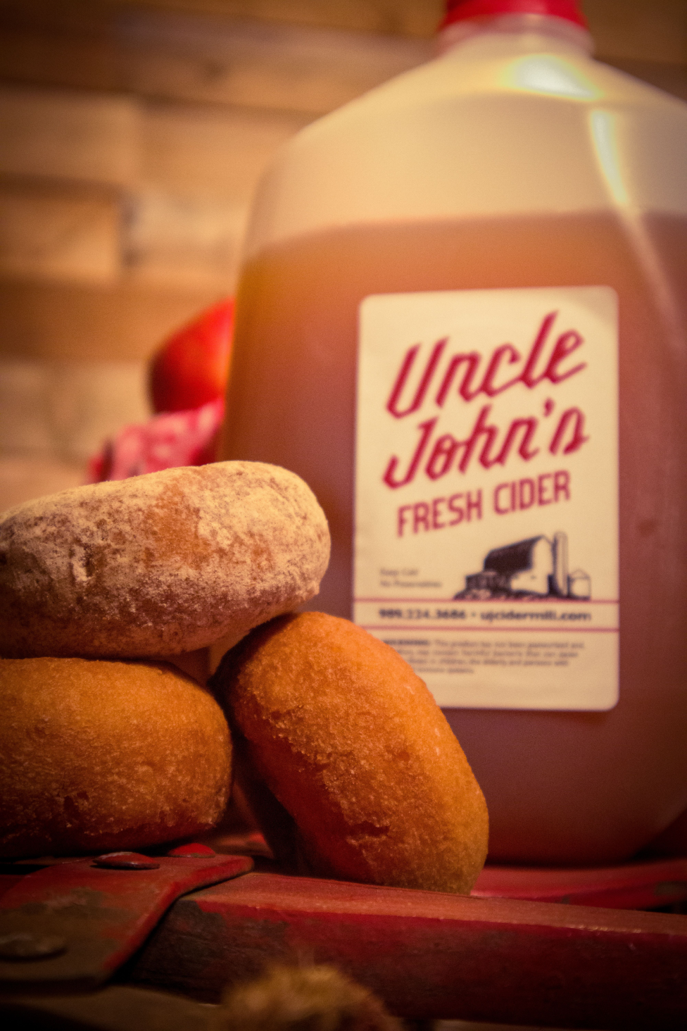 Uncle John's Cider Mill Fresh Cider with Donuts