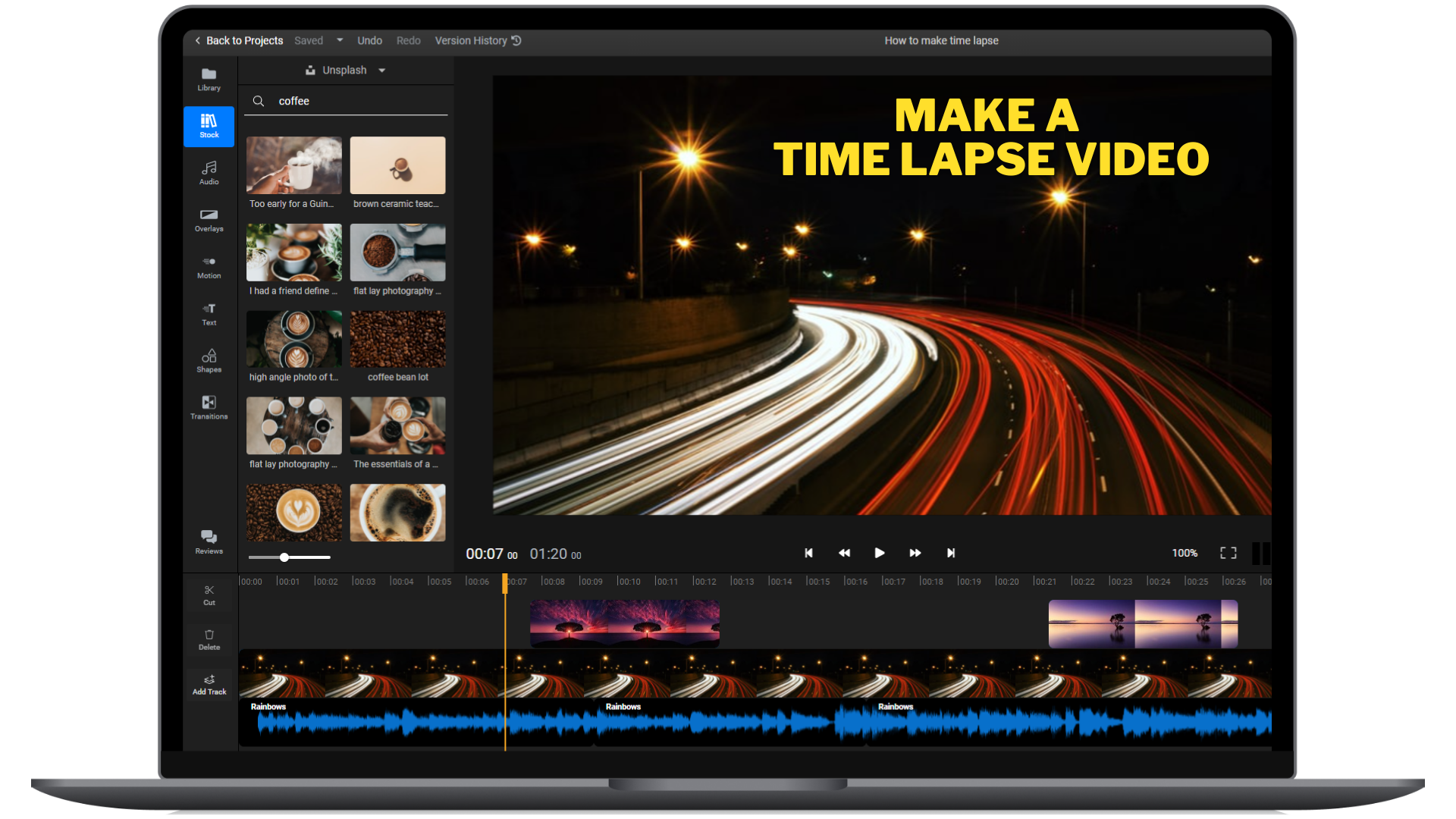 How to make a timelapse video