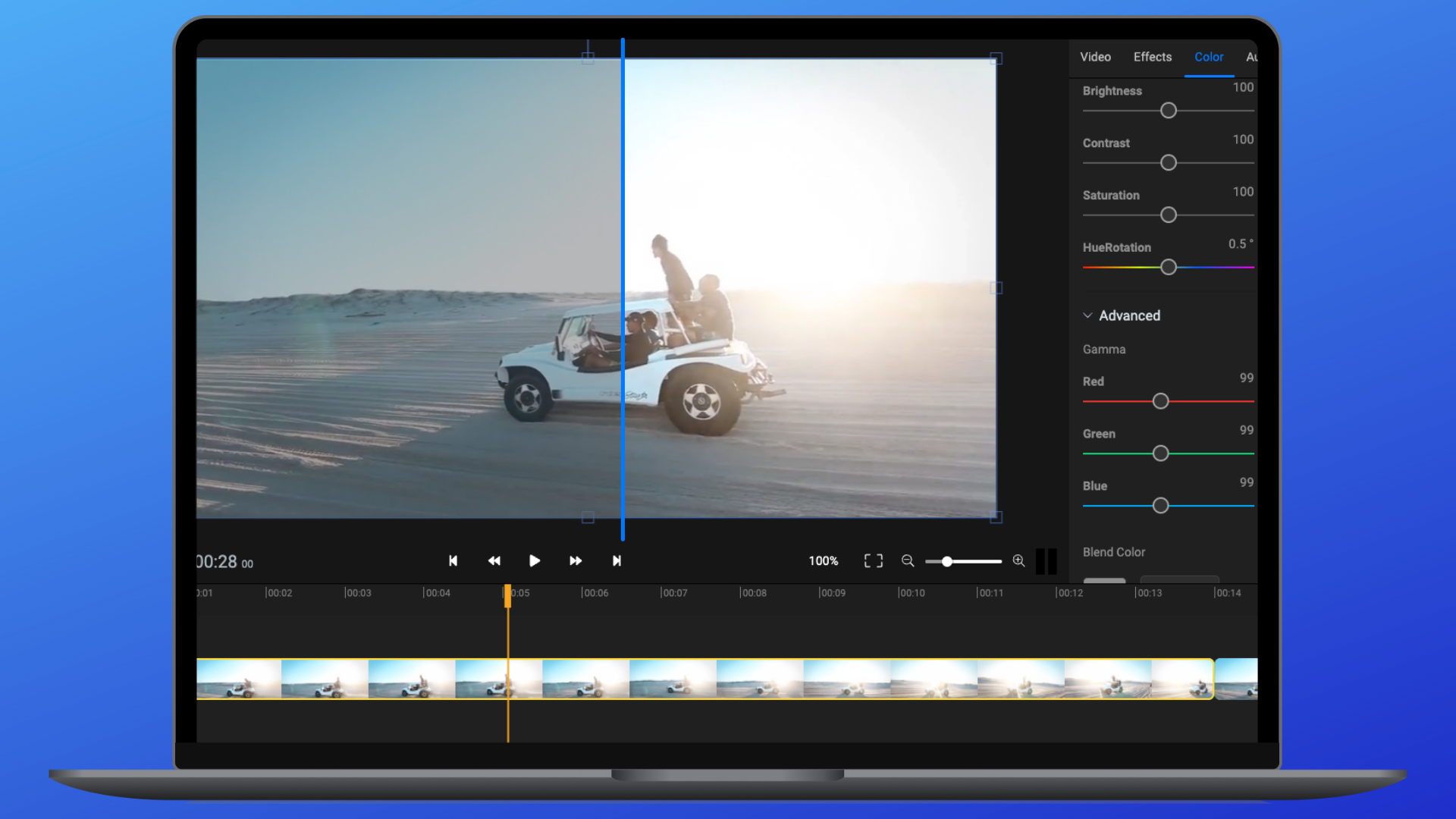 Video coloring tool